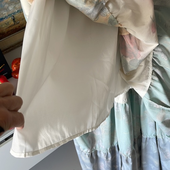 Fashion Nova Yellow/Green/Multi Color Lined Maxi Skirt - Picture 3 of 4